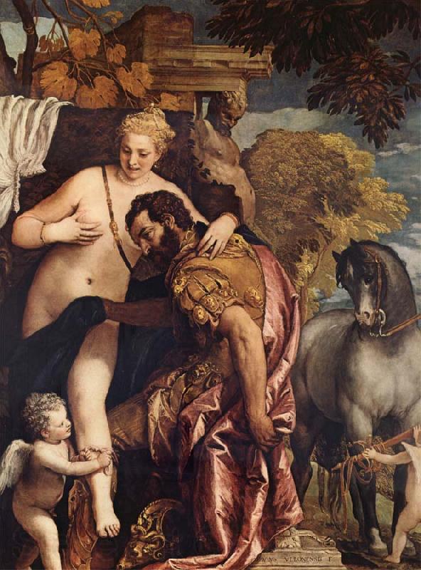 Paolo  Veronese Mars and Venus United by Love France oil painting art